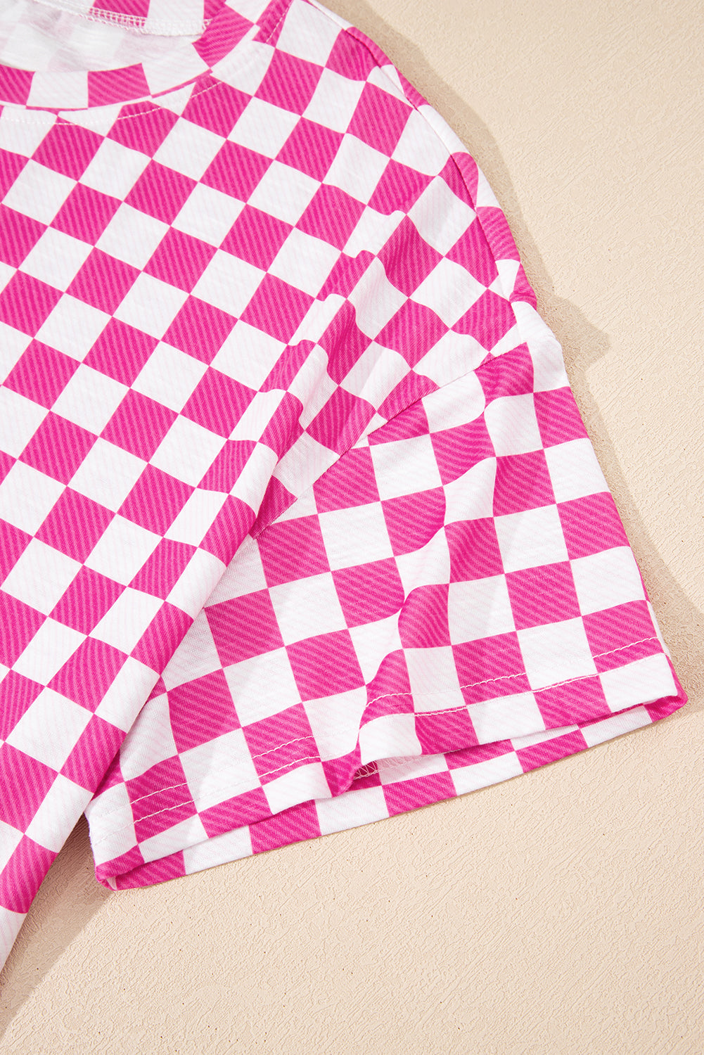 Black Checkerboard T Shirt and High Waist Skorts 2 Piece Outfit