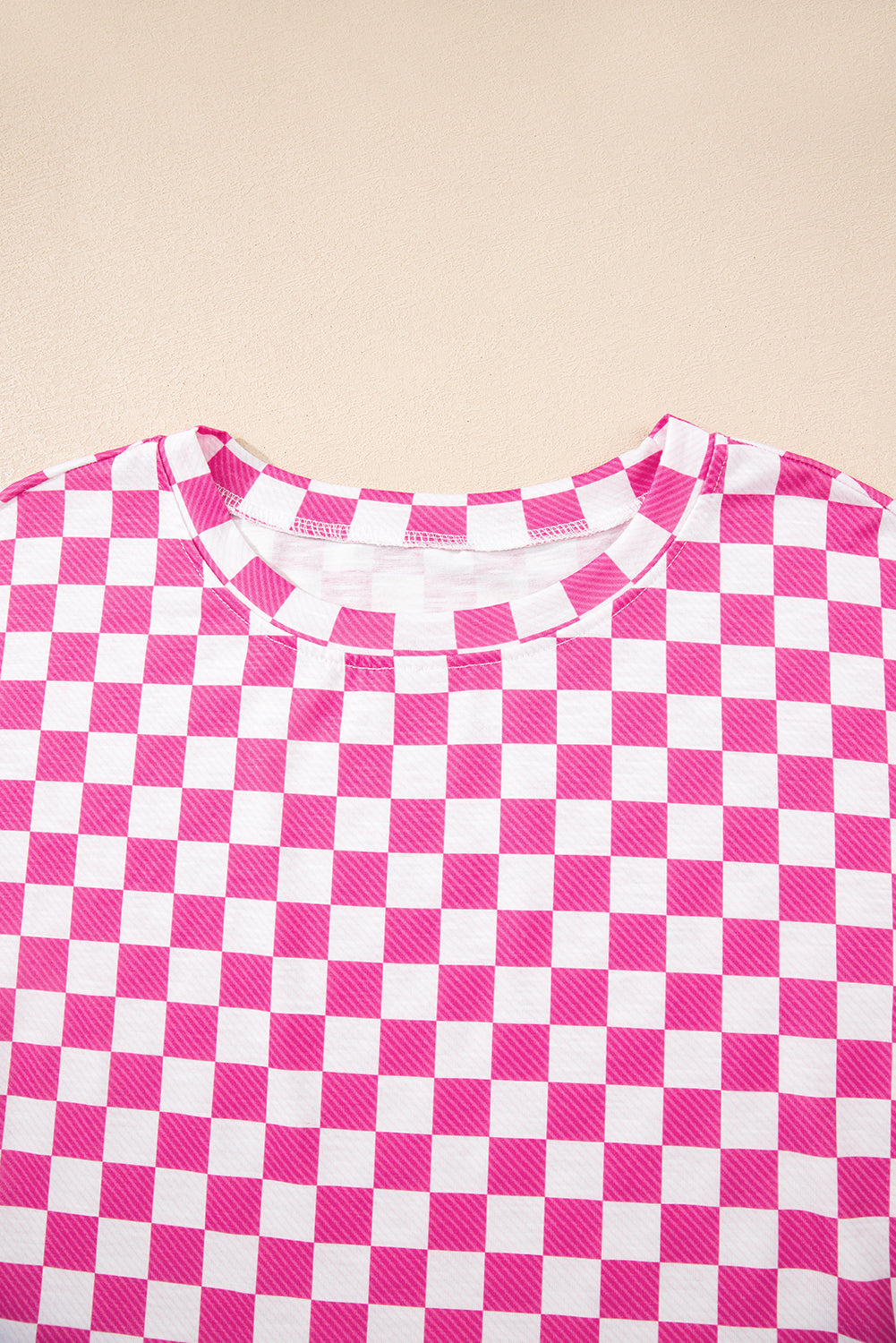 Black Checkerboard T Shirt and High Waist Skorts 2 Piece Outfit