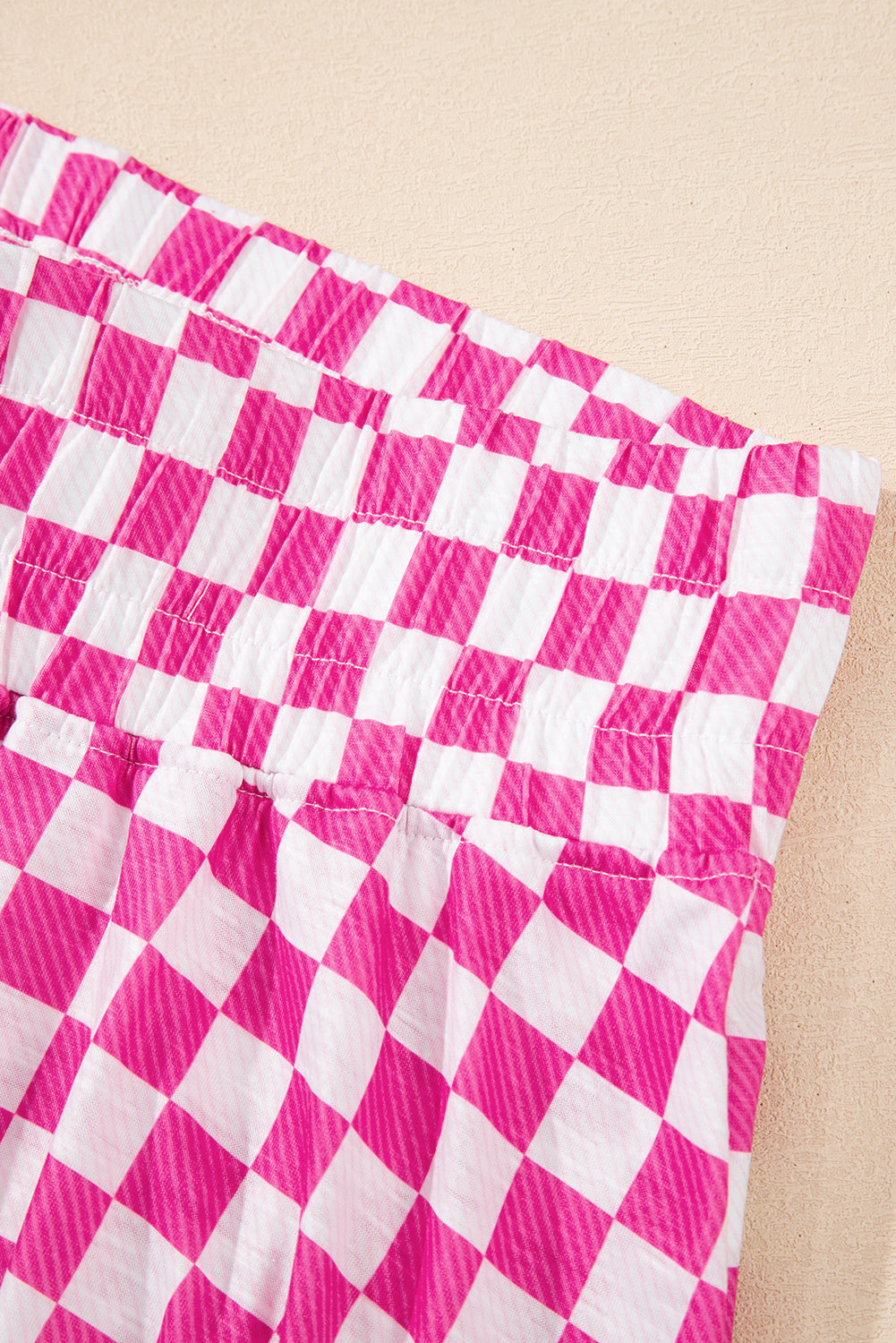 Black Checkerboard T Shirt and High Waist Skorts 2 Piece Outfit
