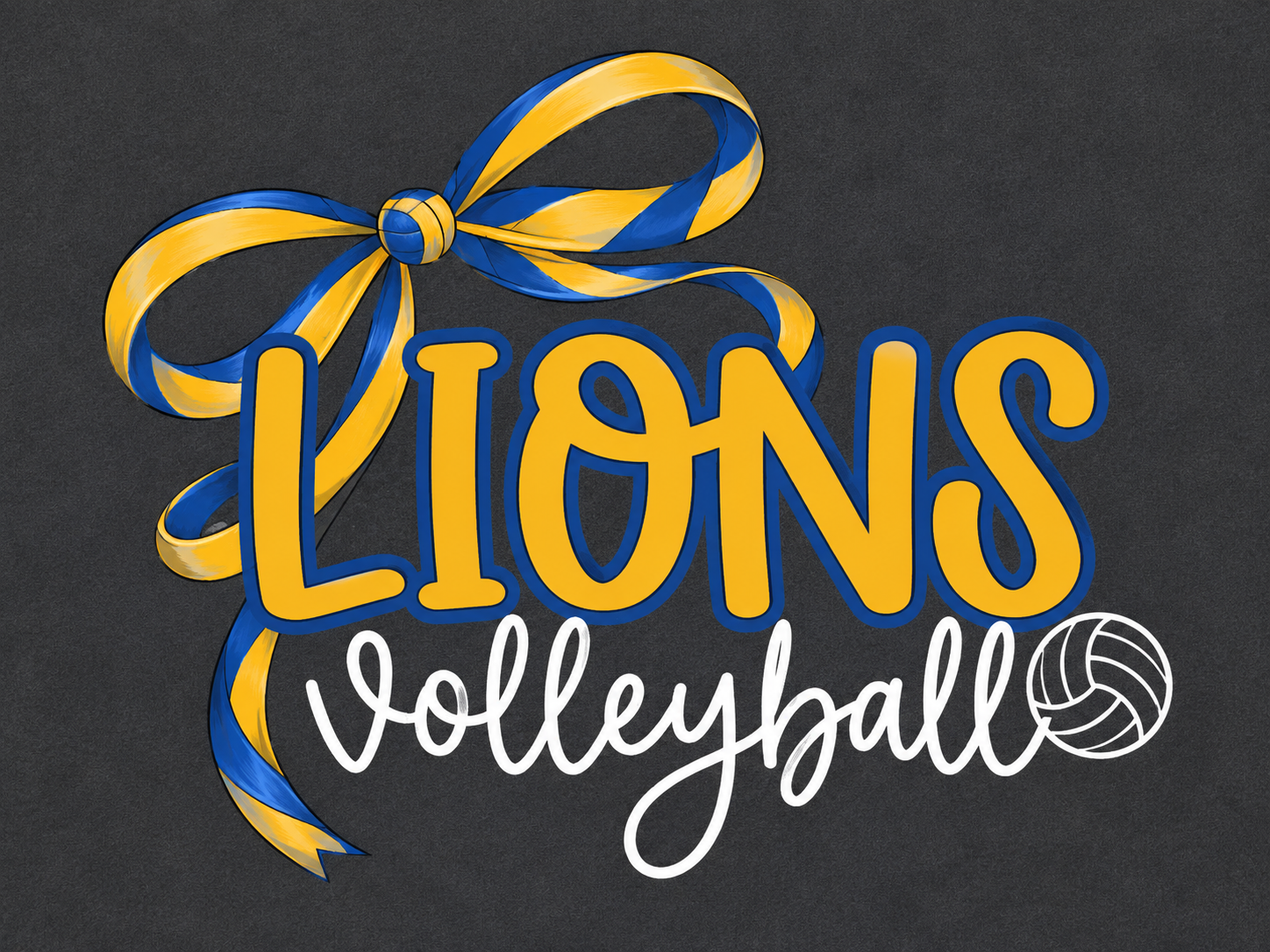 Lions Volleyball with Bow