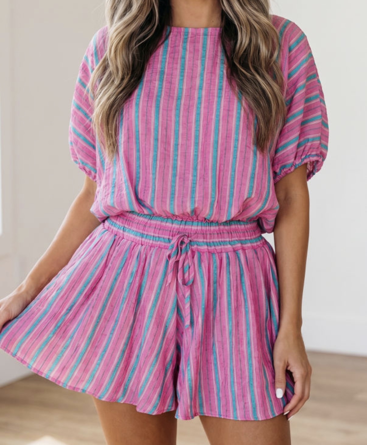Pink and Blue Stripe Set