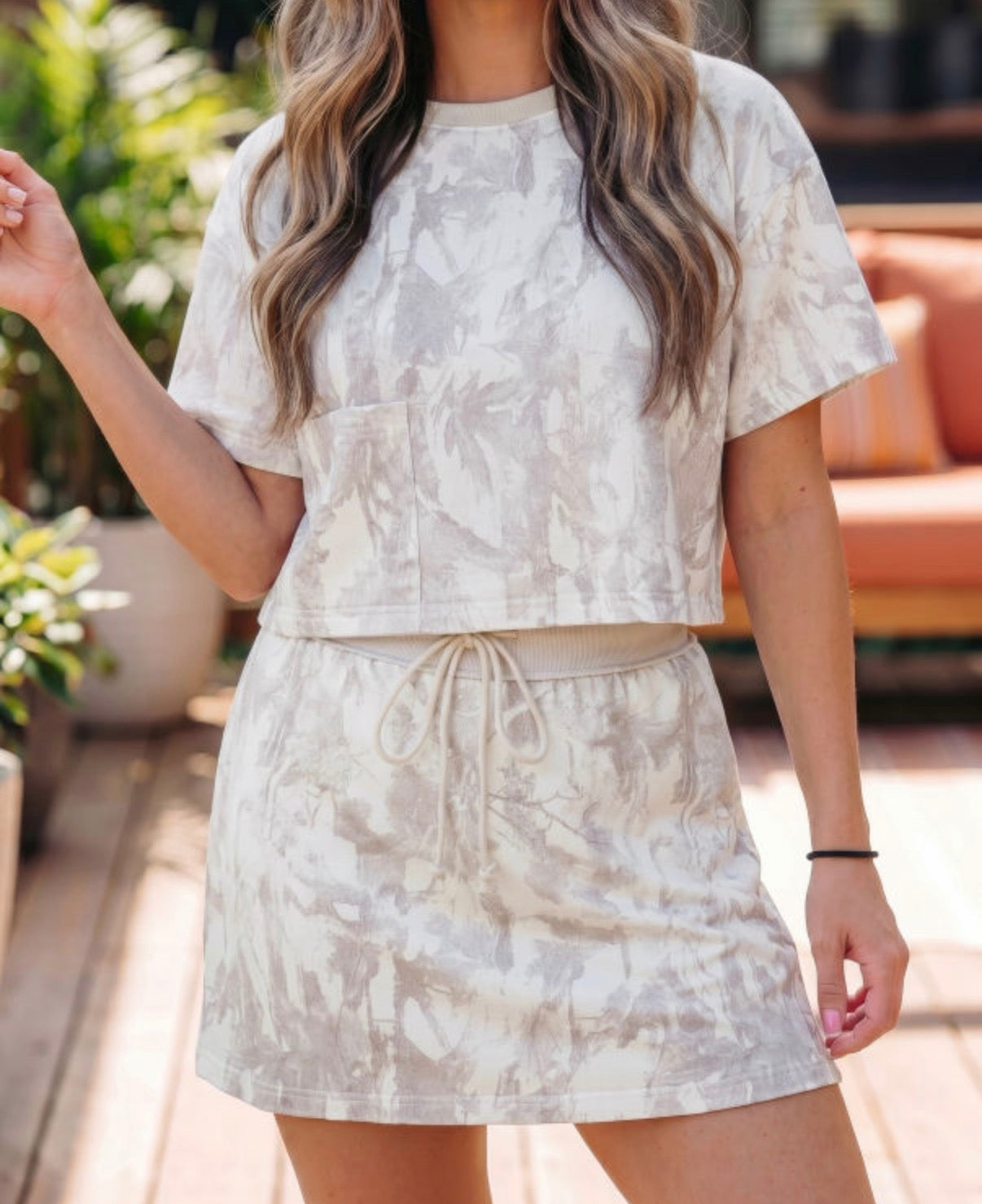 Light Camo Skort Set